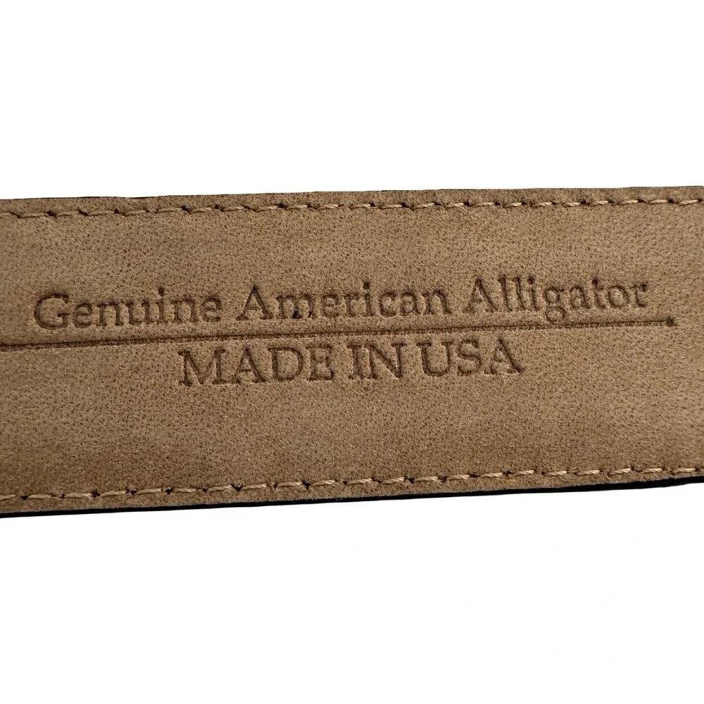 WCM New York Genuine American Alligator Belt Brown Womens Medium 3124 02